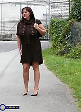 Curvy Big Breasted Pierced Milf Ela Shows All During Our Naughty Interview With Us