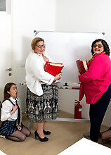 Mature.nl - The Evil Stepmoms Are Back And Now They Are The Kinkiest Teachers Young Maya And Her Friend Aurora S