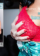 Mature.nl - Inna White Is A Big Breasted Granny Who Loves To Play With Her Unshaved Pussy