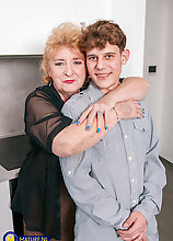 Mature.nl - Curvy 72 Year Old Granny Noretta Seduces Her Grandson's Best Friend To Fuck Her Hard On The Couch